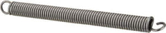 Made in USA - 1/8" OD, 3.17 Lb Max Load, 2.32" Max Ext Len, 0.02" Wire Diam Spring - 3.2 Lb/In Rating, 0.57 Lb Init Tension, 1-1/2" Free Length - Industrial Tool & Supply
