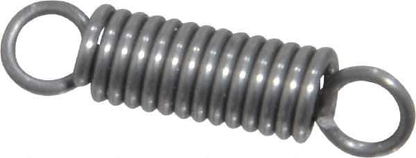 Made in USA - 3/16" OD, 8.23 Lb Max Load, 0.91" Max Ext Len, 0.032" Wire Diam Spring - 37.76 Lb/In Rating, 1.9 Lb Init Tension, 3/4" Free Length - Industrial Tool & Supply