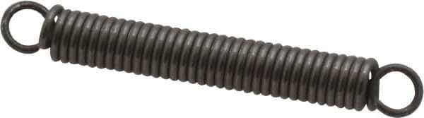 Made in USA - 3/16" OD, 8.23 Lb Max Load, 2.03" Max Ext Len, 0.032" Wire Diam Spring - 11.85 Lb/In Rating, 1.9 Lb Init Tension, 1-1/2" Free Length - Industrial Tool & Supply