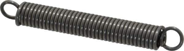 Made in USA - 1/4" OD, 12.33 Lb Max Load, 2.76" Max Ext Len, 0.041" Wire Diam Spring - 12.5 Lb/In Rating, 2.8 Lb Init Tension, 2" Free Length - Industrial Tool & Supply