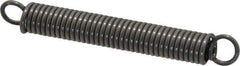 Made in USA - 1/4" OD, 12.33 Lb Max Load, 2.76" Max Ext Len, 0.041" Wire Diam Spring - 12.5 Lb/In Rating, 2.8 Lb Init Tension, 2" Free Length - Industrial Tool & Supply