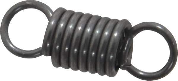 Made in USA - 5/16" OD, 14.4 Lb Max Load, 1.2" Max Ext Len, 0.047" Wire Diam Spring - 54.01 Lb/In Rating, 3.2 Lb Init Tension, 1" Free Length - Industrial Tool & Supply
