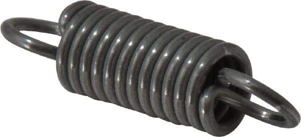Made in USA - 5/16" OD, 14.4 Lb Max Load, 1.61" Max Ext Len, 0.047" Wire Diam Spring - 30.65 Lb/In Rating, 3.2 Lb Init Tension, 1-1/4" Free Length - Industrial Tool & Supply