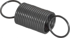 Made in USA - 3/8" OD, 4.02 Lb Max Load, 2.62" Max Ext Len, 0.032" Wire Diam Spring - 2.55 Lb/In Rating, 0.5 Lb Init Tension, 1-1/4" Free Length - Industrial Tool & Supply