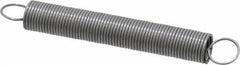 Made in USA - 3/8" OD, 5.23 Lb Max Load, 8.32" Max Ext Len, 0.035" Wire Diam Spring - 0.86 Lb/In Rating, 0.62 Lb Init Tension, 3" Free Length - Industrial Tool & Supply