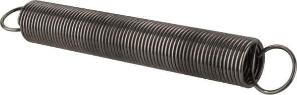 Made in USA - 5/8" OD, 10.64 Lb Max Load, 14.79" Max Ext Len, 0.054" Wire Diam Spring - 0.95 Lb/In Rating, 1.25 Lb Init Tension, 5" Free Length - Industrial Tool & Supply