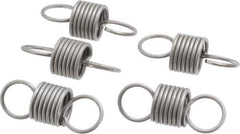 Made in USA - 3/4" OD, 27.61 Lb Max Load, 2.6" Max Ext Len, 0.08" Wire Diam Spring - 37.28 Lb/In Rating, 4.9 Lb Init Tension, 2" Free Length - Industrial Tool & Supply