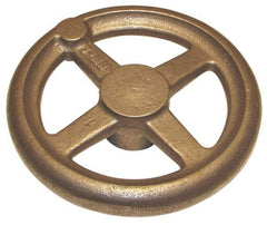 Morton Machine Works - 14", 4 Spoke Straight Handwheel - 3" Hub, Aluminum, Plain Finish - Industrial Tool & Supply