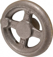 Morton Machine Works - 4", 4 Spoke Straight Handwheel - 1.3" Hub, Cast Iron, Plain Finish - Industrial Tool & Supply