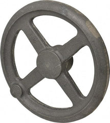 Morton Machine Works - 8", 4 Spoke Straight Handwheel - 1.9" Hub, Cast Iron, Plain Finish - Industrial Tool & Supply