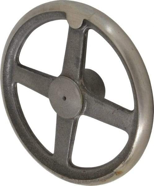 Morton Machine Works - 10", 4 Spoke Straight Handwheel - 2.3" Hub, Cast Iron, Plain Finish - Industrial Tool & Supply