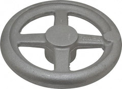 Morton Machine Works - 6", 4 Spoke Straight Handwheel - 1.6" Hub, Aluminum, Plain Finish - Industrial Tool & Supply
