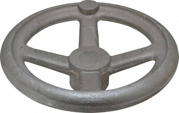 Morton Machine Works - 8", 4 Spoke Offset Handwheel - 1.9" Hub, Aluminum, Plain Finish - Industrial Tool & Supply