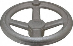 Morton Machine Works - 8", 4 Spoke Offset Handwheel - 1.9" Hub, Aluminum, Plain Finish - Industrial Tool & Supply