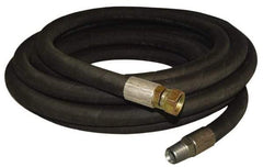 Made in USA - 25' Long, 1" Fitting, Boss Female x Male Fitting, -40 to 212°F, Nitrile High Temp & High Pressure Hose - 1" Inside x 1-1/2" Outside Diam, Black, 565 psi - Industrial Tool & Supply