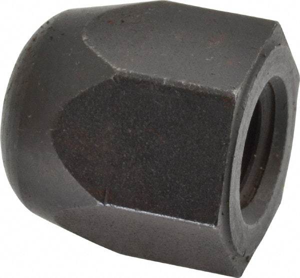 Morton Machine Works - 5/8-11" UNC, 1-1/16" Width Across Flats, Black Oxide Finish, Steel Acorn Nut - 1-3/16" Overall Height, TCMAI - Industrial Tool & Supply