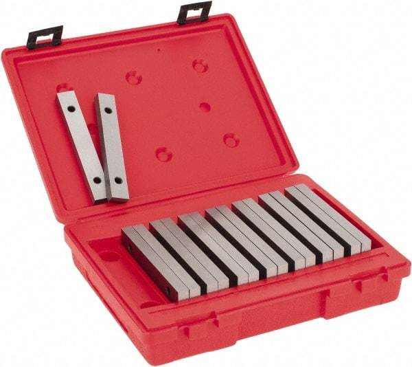 Value Collection - 16 Piece, 6 Inch Long Tool Steel Parallel Set - 7/8 to 1-3/4 Inch High, 1/2 to 1/2 Inch Thick, 55-62 RC Hardness, Sold as 8 Pair - Industrial Tool & Supply