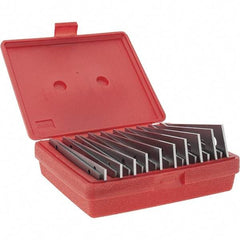 Value Collection - 20 Piece, 6 Inch Long x 1/8 Inch Thick, Alloy Steel Thin Parallel Set - 1/2 to 1-5/8 Inch High, 0.001 Inch Accuracy, 50-54 RC Hardness - Industrial Tool & Supply