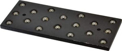 TE-CO - 6" Ball Bearing Parallels - 18 Balls, 1/4" Thick, 2-1/2" Plate Width, 3/8" Ball Diam, Black Oxide - Industrial Tool & Supply