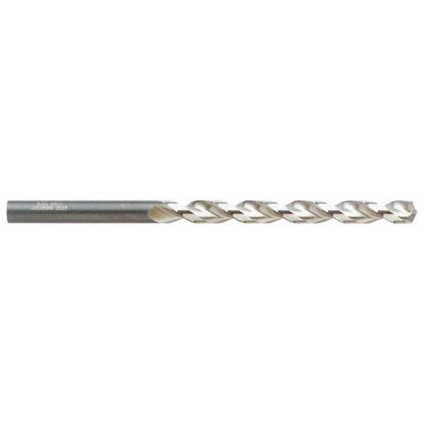 Taper Length Drill Bit: 0.2165″ Dia, 130 ° Bright/Uncoated, 3.523″ Flute Length, RH Cut, Parabolic Flute, Straight Shank, Series 336