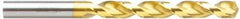 Guhring - 7.6mm 130° Cobalt Jobber Drill - TiN Finish, Right Hand Cut, Parabolic Flute, Straight Shank, 4-19/32" OAL, Standard Point - Industrial Tool & Supply