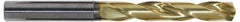 Guhring - 13/64" 140° Solid Carbide Jobber Drill - TiN Finish, Right Hand Cut, Spiral Flute, Straight Shank, 3.23" OAL, SF Point - Industrial Tool & Supply
