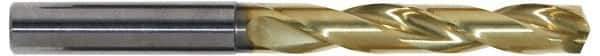 Guhring - 9.1mm 140° Solid Carbide Jobber Drill - TiN Finish, Right Hand Cut, Spiral Flute, Straight Shank, 4.06" OAL, SF Point - Industrial Tool & Supply
