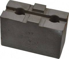 H & R Manufacturing - 6" Chuck Capacity, Tongue & Groove Attachment, Square Soft Lathe Chuck Jaw - Steel, 1-1/2" Btw Mount Hole Ctrs, 2-5/8" Long x 1-1/4" Wide x 1-5/8" High, 5/16" Groove - Industrial Tool & Supply