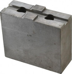 H & R Manufacturing - 10" Chuck Capacity, Tongue & Groove Attachment, Square Soft Lathe Chuck Jaw - Steel, 2.12" Btw Mount Hole Ctrs, 4-1/2" Long x 1-3/4" Wide x 3-7/8" High, 1/2" Groove - Industrial Tool & Supply