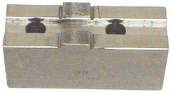 H & R Manufacturing - 8" Chuck Capacity, Tongue & Groove Attachment, Square Soft Lathe Chuck Jaw - Steel, 1-3/4" Btw Mount Hole Ctrs, 3-1/2" Long x 1-1/2" Wide x 3-3/8" High, 5/16" Groove - Industrial Tool & Supply