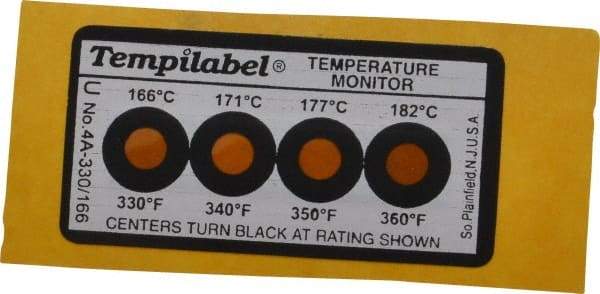 Tempil - 166/171/177/182°C Temp Indicating Label - Industrial Tool & Supply