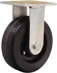 Hamilton - 6" Diam x 2" Wide x 7-1/2" OAH Top Plate Mount Rigid Caster - Phenolic, 1,200 Lb Capacity, Straight Roller Bearing, 4 x 4-1/2" Plate - Industrial Tool & Supply