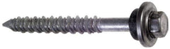 Made in USA - 1/4" Diam, 1-3/4" Length Under Head, Hex Drive, Concrete Screw & Masonry Fastener - Stainless Steel, Silver Climaseal Finish, Includes Drill Bit - Industrial Tool & Supply