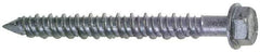 Made in USA - 1/4" Diam, 2-3/4" Length Under Head, Hex Drive, Concrete Screw & Masonry Fastener - Stainless Steel, Climashield Finish, Includes Drill Bit - Industrial Tool & Supply