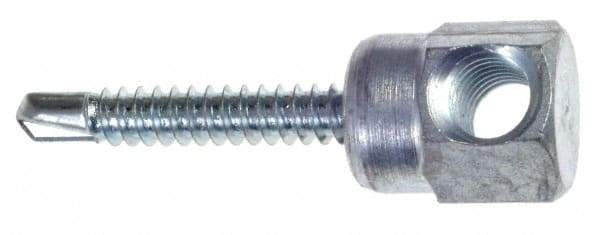 ITW Buildex - 3/8" Zinc-Plated Steel Horizontal (Cross Drilled) Mount Threaded Rod Anchor - 5/8" Diam x 1" Long, 1,477 Lb Ultimate Pullout, For Use with Steel - Industrial Tool & Supply