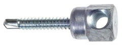 ITW Buildex - 3/8" Zinc-Plated Steel Horizontal (Cross Drilled) Mount Threaded Rod Anchor - 5/8" Diam x 1" Long, 1,477 Lb Ultimate Pullout, For Use with Steel - Industrial Tool & Supply