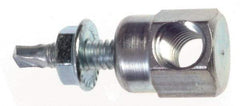 ITW Buildex - 3/8" Zinc-Plated Steel Horizontal (Cross Drilled) Mount Threaded Rod Anchor - 5/8" Diam x 1-1/4" Long, 2,480 Lb Ultimate Pullout, For Use with Steel - Industrial Tool & Supply