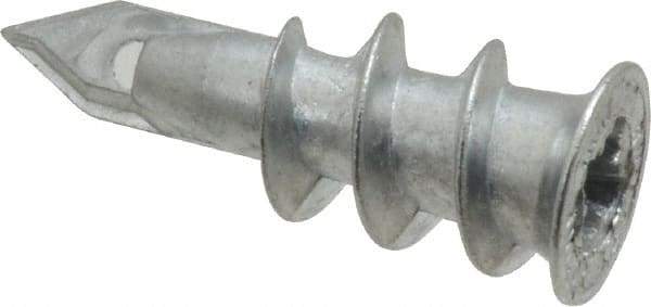 Buildex - #6 to 8 Screw, 7/16" Diam, 1-1/4" Long, 3/8 to 3/4" Thick, Self Drilling Drywall & Hollow Wall Anchor - Zinc Plated, Zinc, Grade 3, Use in Drywall - Industrial Tool & Supply