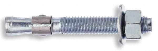 Red Head - 5/8" Diam, 5/8" Drill, 4-1/4" OAL, 1" Min Embedment Wedge Expansion Concrete Anchor - 304 Stainless Steel, Hex Nut Head, Hex Drive, 2-1/2" Thread Length - Industrial Tool & Supply