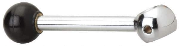 Gibraltar - 1 Offset Arm, 1/4" Hole, Reamed Clamping Handle - 5/8" Hub Diam, 3/4" Ball Diam - Industrial Tool & Supply