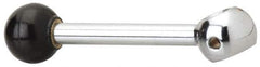 Gibraltar - 1 Offset Arm, 1/4" Hole, Reamed Clamping Handle - 5/8" Hub Diam, 3/4" Ball Diam - Industrial Tool & Supply