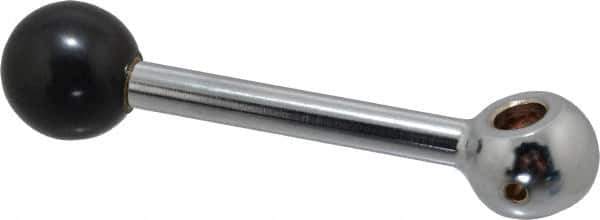 Gibraltar - 1 Offset Arm, 1/2" Hole, Reamed Clamping Handle - 1-1/4" Hub Diam, 1-1/4" Ball Diam - Industrial Tool & Supply