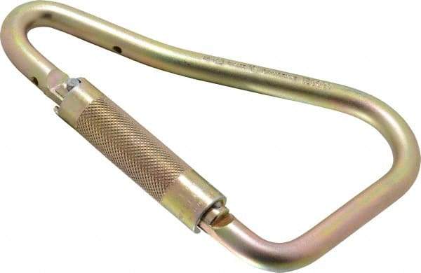 Miller - 400 Lb. Capacity Locking Carabiner - 2 Inch, Screw Lock Gate, Steel - Industrial Tool & Supply