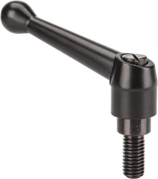 Strong Hand Tools - 1/2-13, 3/4" Hub Diam, Zinc Alloy B-Threaded Adjustable Clamping Handle - 3-3/4" Overall Length, 2-5/8" High - Industrial Tool & Supply