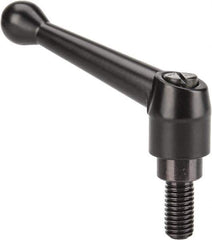 Strong Hand Tools - 1/2-13, 3/4" Hub Diam, Zinc Alloy B-Threaded Adjustable Clamping Handle - 3-3/4" Overall Length, 2-5/8" High - Industrial Tool & Supply