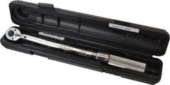 CDI - 3/8" Drive Micrometer Torque Wrench - 16.9 N/m to 132 N/m Torque, 16" OAL, 0.6 N/m Graduation, Ratcheting with Reverse Lever Head - Industrial Tool & Supply