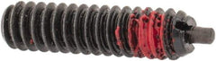 TE-CO - 6-32, 17/32" Thread Length, 1/16" Plunger Projection, Steel Threaded Spring Plunger - 0.046" Max Plunger Diam, 17/32" Plunger Length, 1.5 Lb Init End Force, 4.5 Lb Final End Force, 0.035" Hex - Industrial Tool & Supply
