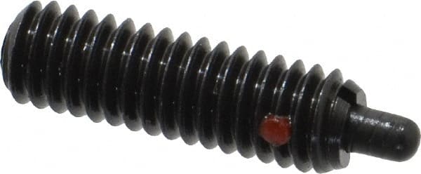 TE-CO - 5/16-18, 1" Thread Length, 3/16" Plunger Projection, Steel Threaded Spring Plunger - Industrial Tool & Supply