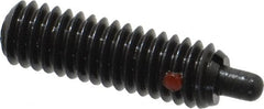 TE-CO - 5/16-18, 1" Thread Length, 3/16" Plunger Projection, Steel Threaded Spring Plunger - Industrial Tool & Supply