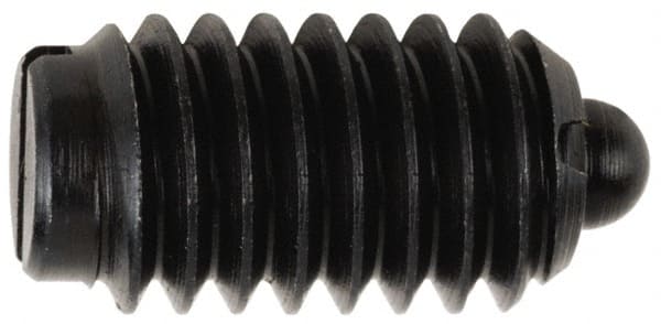 TE-CO - 5/16-18, 9/16" Thread Length, 1/12" Plunger Projection, Steel Threaded Spring Plunger - Industrial Tool & Supply